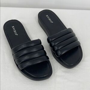 BAMBOO SIDEKICK SIZE 8,5 Women's Black Slide Sandals